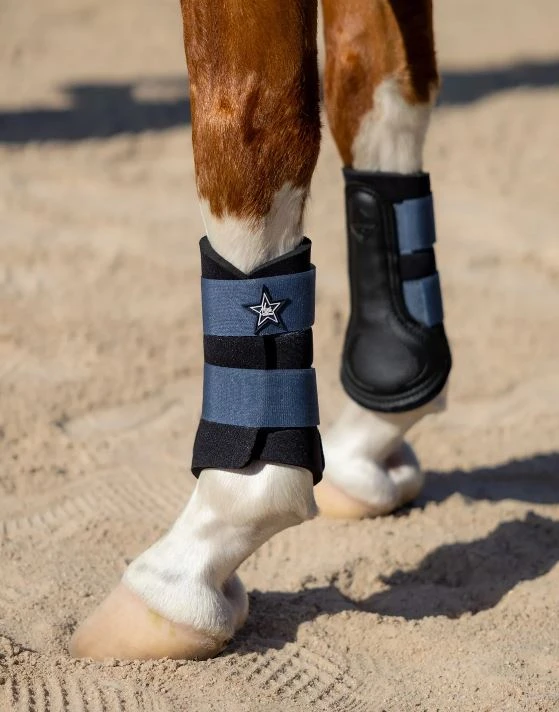 Le Mieux Mini Brushing Boots Indigo XSmall 2 Le Mieux Mini Brushing Boots Indigo XSmall - Image 2