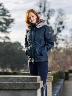 LeMieux Ladies Waterproof Short Coat – Navy -Le Mieux Rider Finds a2i9712