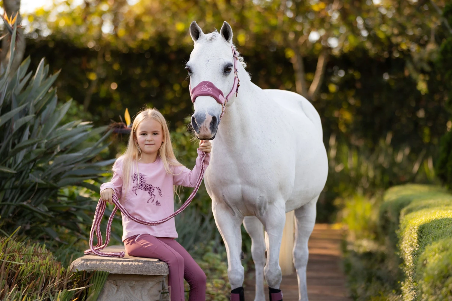 LeMieux Mini Jamie Long Sleeve Top – Pink Quartz 2 LeMieux Mini Jamie Long Sleeve Top – Pink Quartz - Image 2