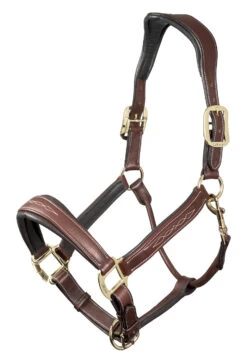 LeMieux Leather Stitched Headcollar – Brown
